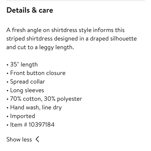 En Saison JJ Stripe Long Sleeve Cotton Blend Mini Shirtdress in Navy - Picture 7 of 7